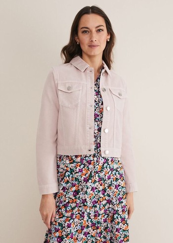 Phase Eight Caitlin Denim Jackets Pink Australia | LY0136798